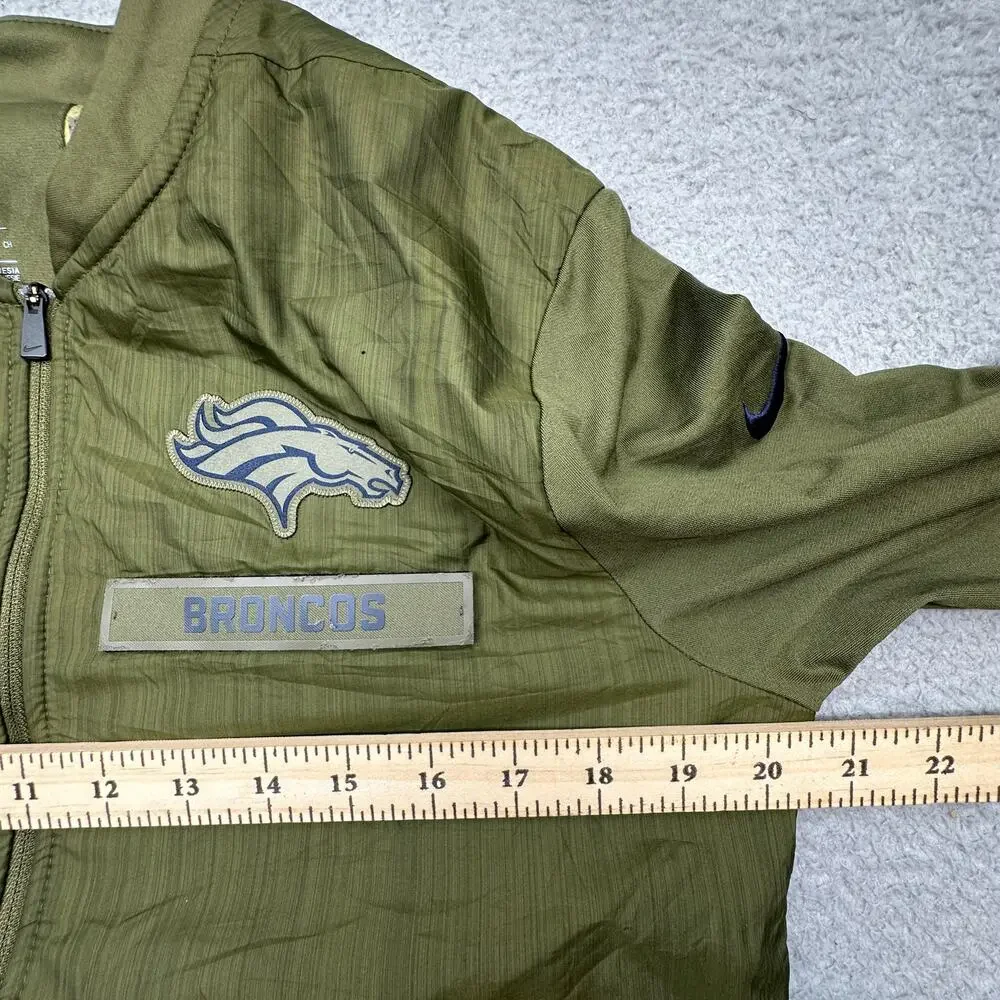 Denver Broncos Jacket Mens Small Olive Green NFL Nike Salute to Service Military